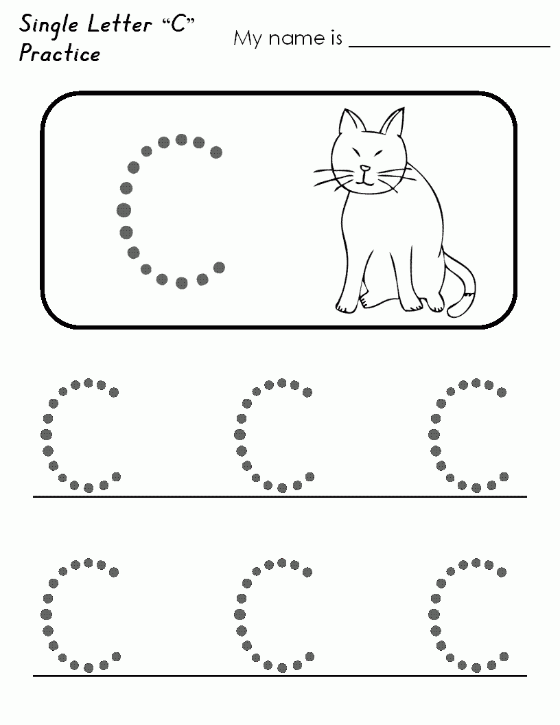 10 Best Images Of Preschool Colorletter Worksheets