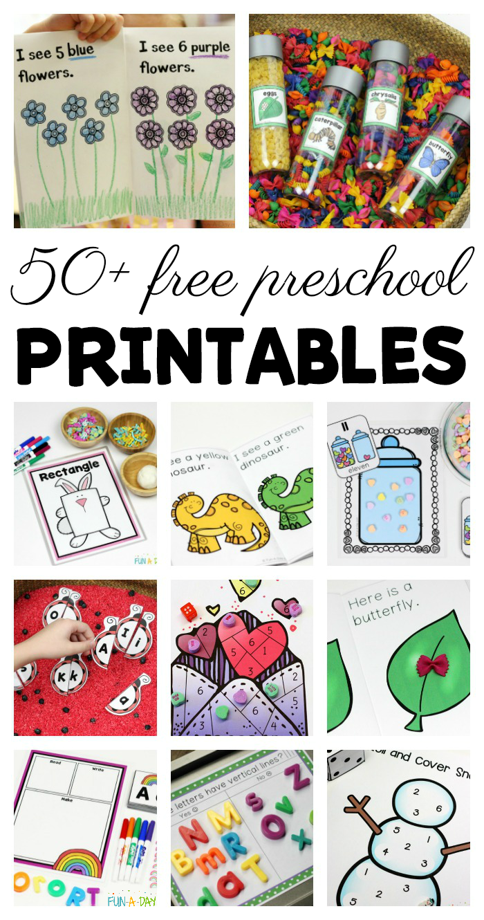 50+ Free Preschool Printables For Early Childhood Classrooms