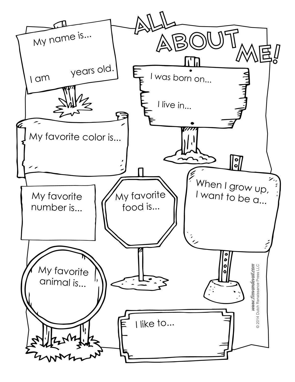 All About Me Preschool Template | 6 Best Images Of All About