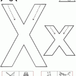 Alphabet Letter X Worksheet | Standard Block Font