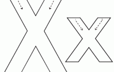 Alphabet Letter X Worksheet | Standard Block Font