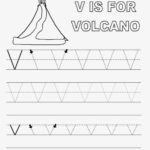 Alphabet Tracer Pages V Volcano (Jpeg Image, 1200 × 1600