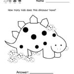 Best Images Of Printable Dinosaur Worksheets Preschool