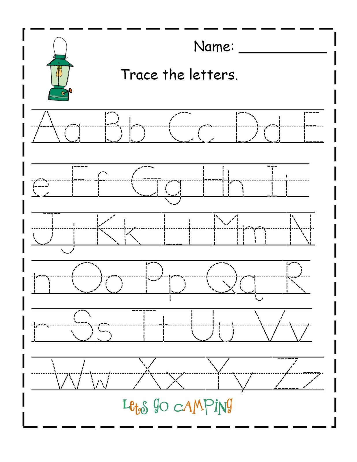 Camping+New+Template+For+A-Z (1236×1600) | Handwriting