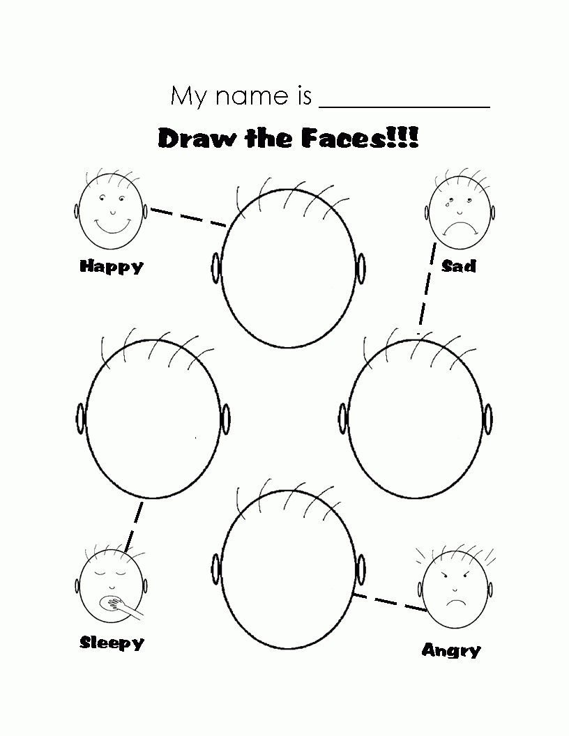 Feelings Worksheets Kindergarten | Kindergarten Worksheets