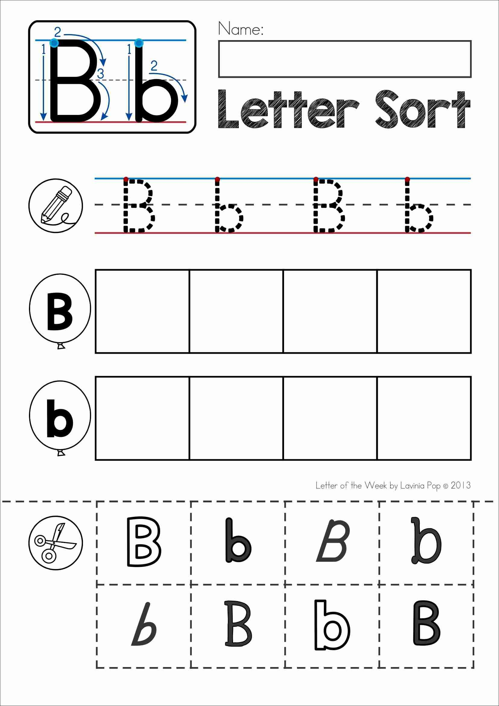 Free Back To School Alphabet Phonics Letter Of The Week B