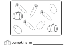 Free Counting Vegetables Worksheet For Preschool | Preschool