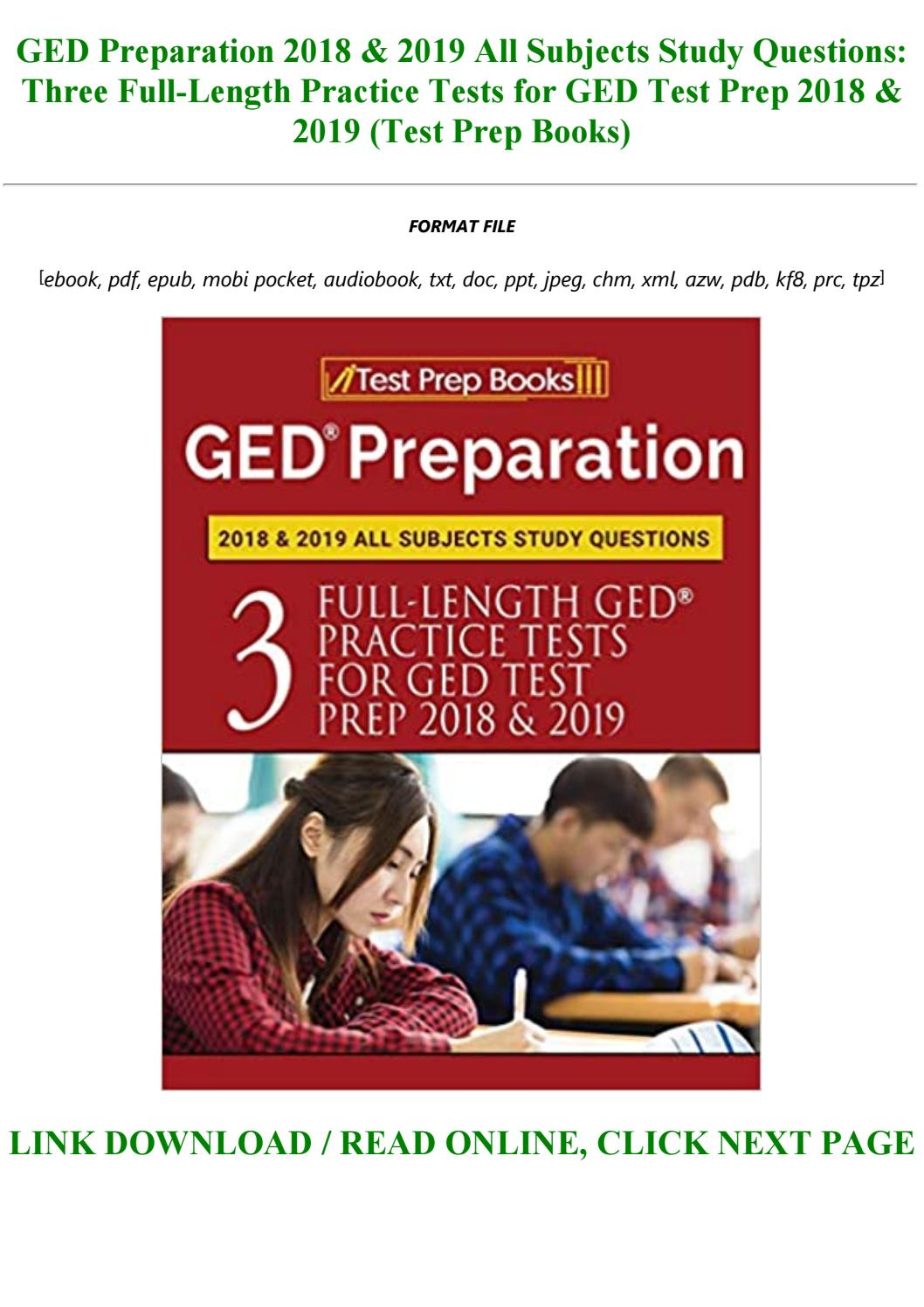 Free] [Download] Ged Preparation 2018 &amp;amp; 2019 All Subjects