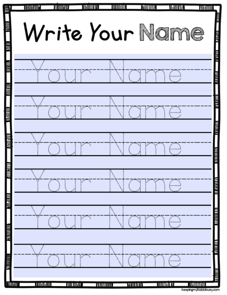 Free Editable Name Tracing Activity – Type Student Names And