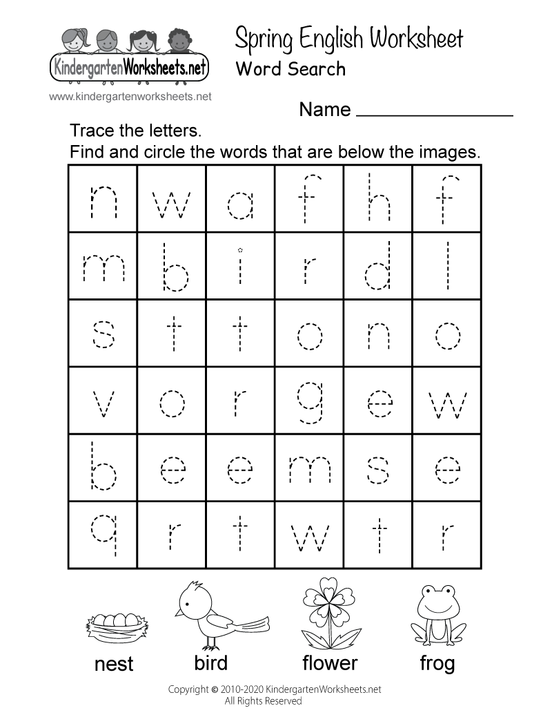 printable worksheets for kindergarten pdf