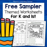 Free Kindergarten And First Grade Worksheet Sampler Packet