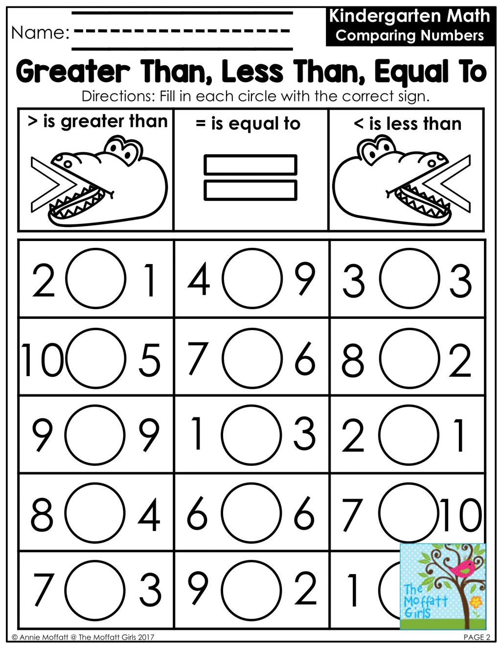 Free Kindergarten Printablesath Worksheets Pdf Number