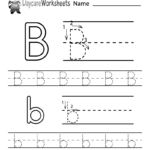 Free Letter B Alphabet Learning Worksheet For Preschool