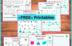 Free Printable Kindergarten Readiness Assessment | Money