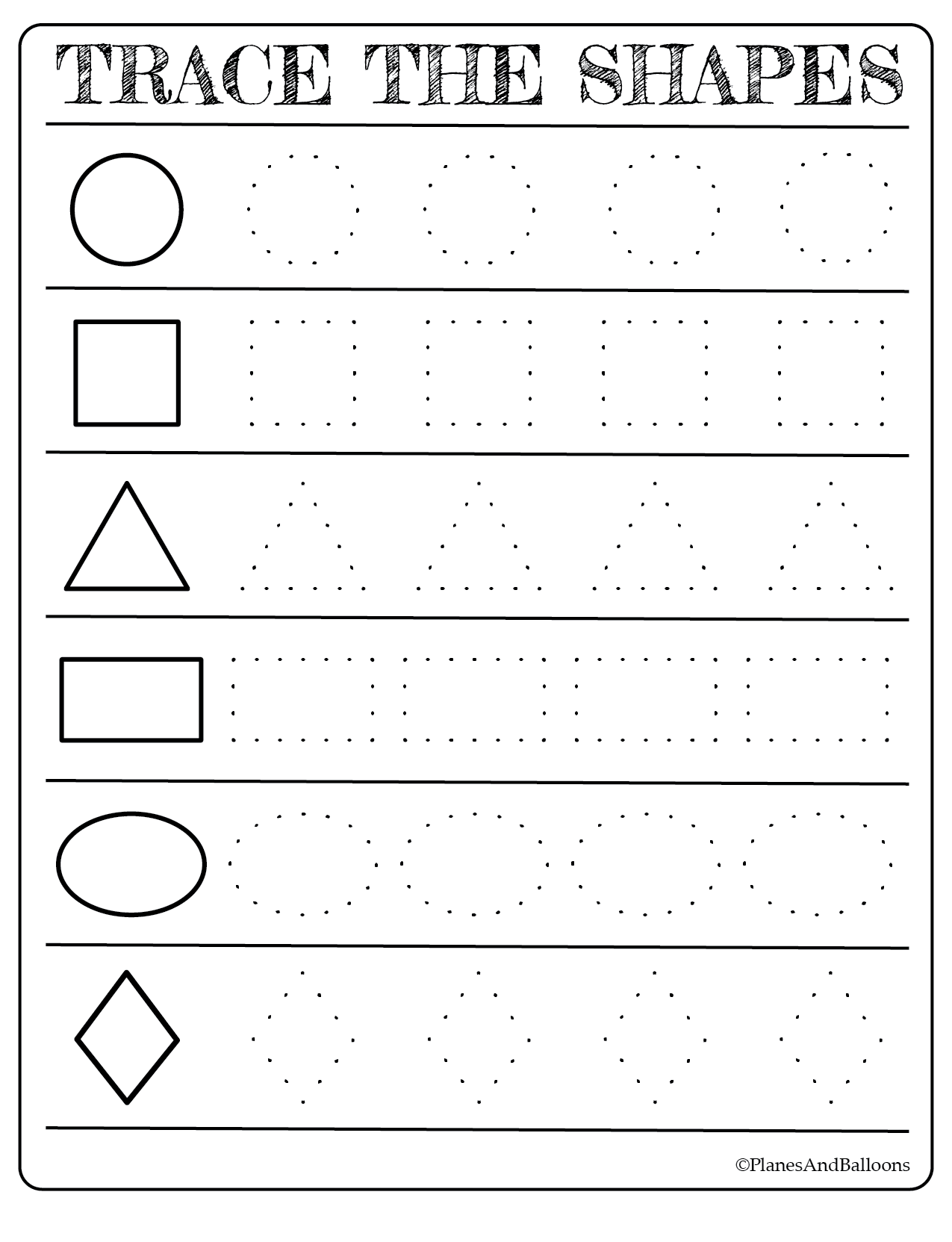 Free Printable Shapes Worksheets For Toddlers And