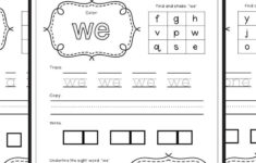 Free Sight Words Worksheets (Kindergarten) | Kindergarten