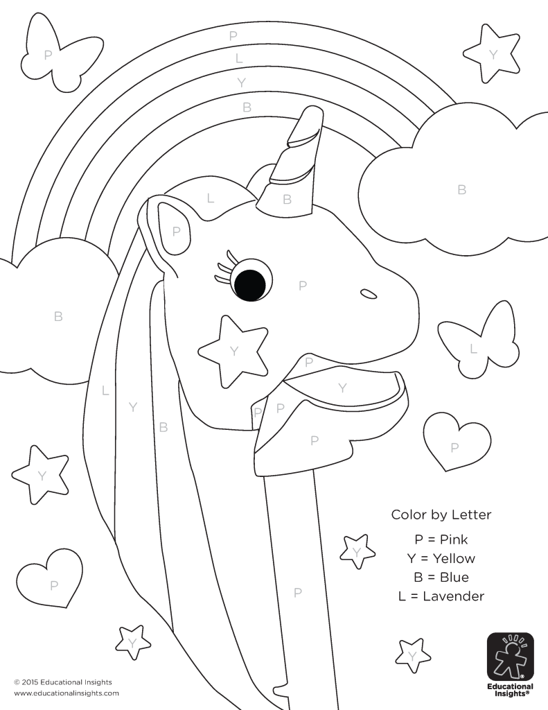 Free Unicorn Colorletter Activity Sheet | Beyond The Toy