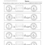 Free Worksheets For First Gradergarten Printable In And On