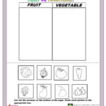 Fruit Or Vegetable Worksheet – Preschoolplanet