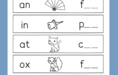 Preschool Worksheets With 3- Letter Words