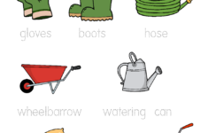 Gardening Tracing Worksheet | Garden Tool Storage, Garden