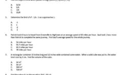 Ged Math Worksheets And Answers