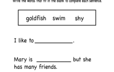 Grammar Worksheet For Kids - Free Kindergarten English