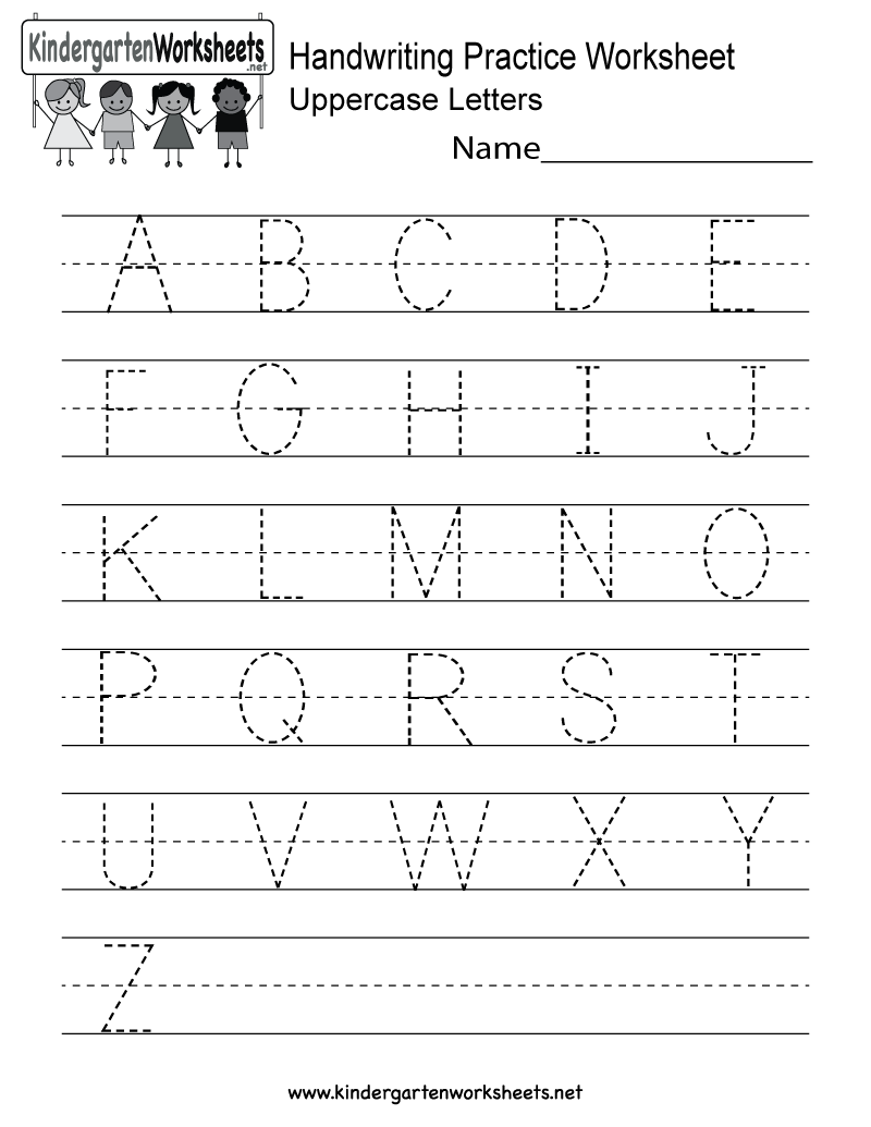 Handwriting Practice Worksheet - Free Kindergarten English
