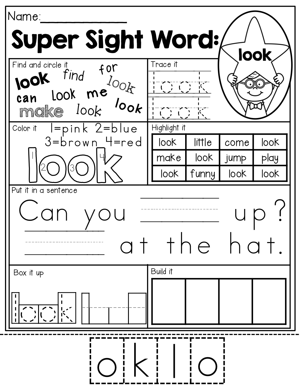 Hidden Sight Words Coloring Pages | Sight Words Kindergarten