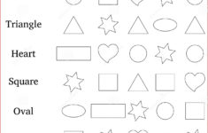 Identify And Color The Correct Shape Worksheet Stock Image