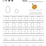 Kindergarten Letter O Writing Practice Worksheet Printable
