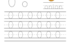 Kindergarten Letter O Writing Practice Worksheet Printable