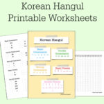 Korean Hangul Practice Printable Worksheets Learn Learning