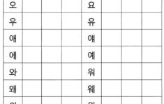Korean Hangul Practice Sheet | Korean Alphabet Worksheets