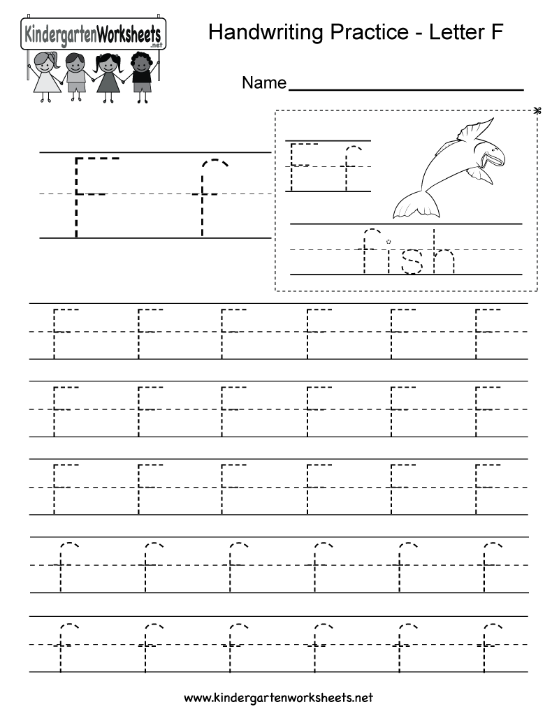 Letter F Writing Practice Worksheet. This Series Of
