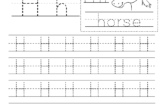 Letter H Writing Practice Worksheet. This Series Of