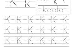 Letter K Writing Practice Worksheet. This Series Of