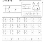 Letter R Writing Practice Worksheet   Free Kindergarten