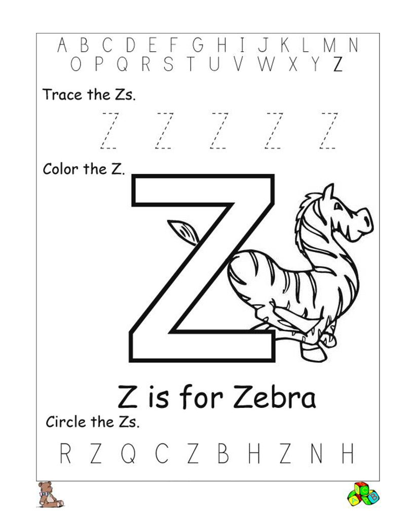 Letter Z Worksheets | Letter Worksheets For Preschool