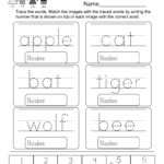 Math Worksheet : English For Kindergarten Preschool