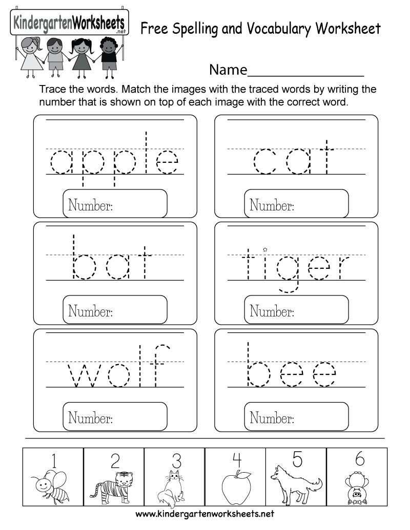 Math Worksheet : English For Kindergarten Preschool