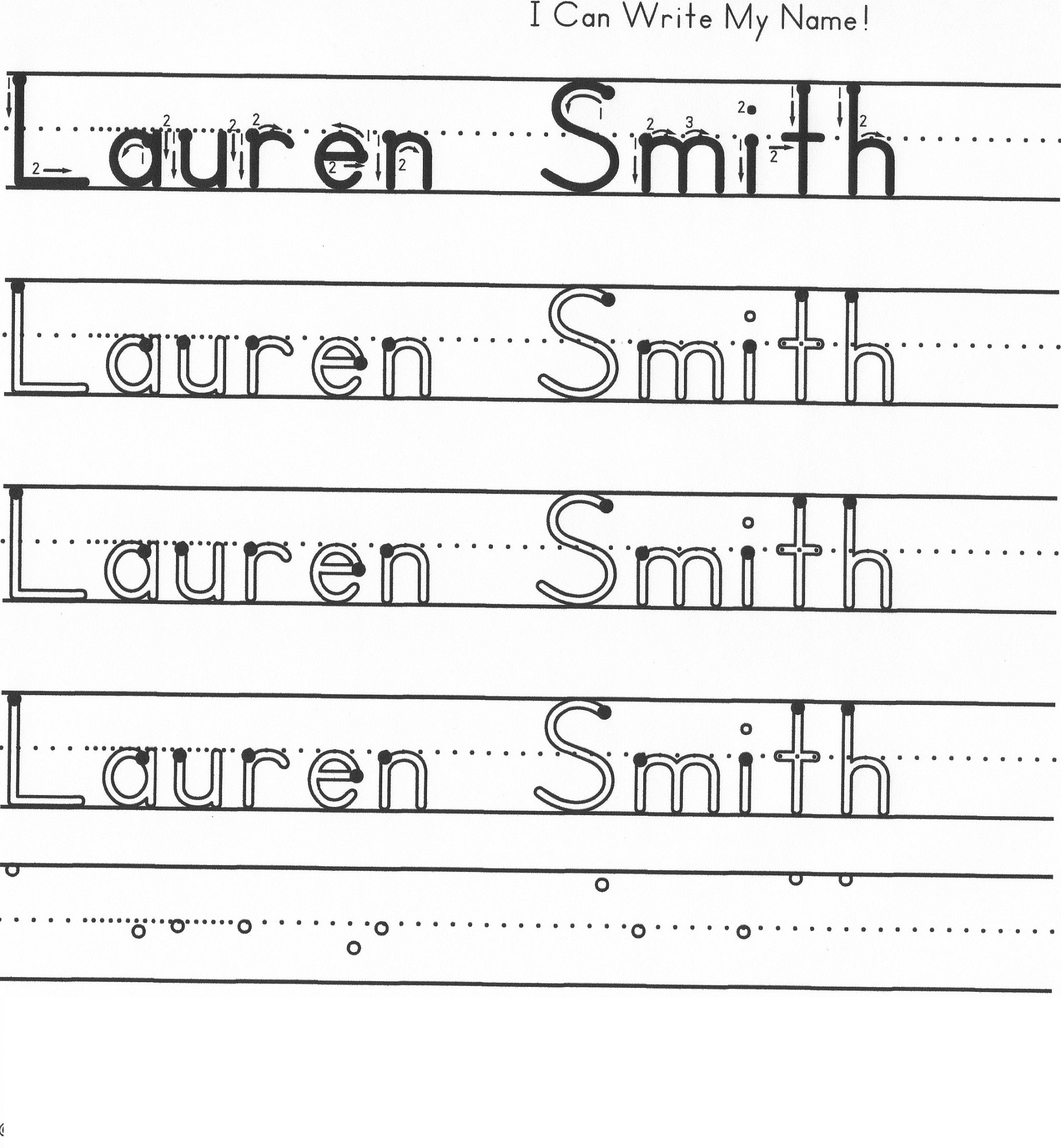 Name Tracing Worksheet Preschool Worksheets