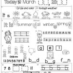 Morning Work: Kindergarten Packet For March (Common Core