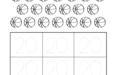 Number 20 Writing, Counting And Identification Printable
