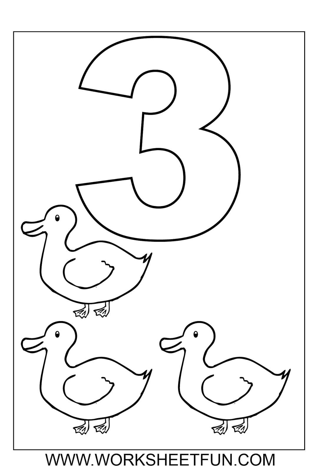 Number-3-Coloring (1080×1600) | Numbers Preschool