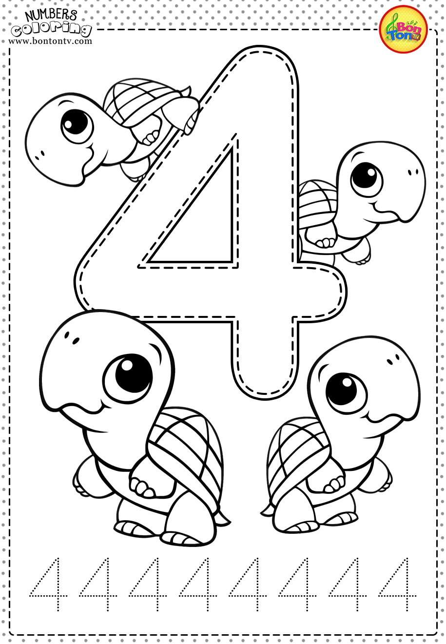 Number 4 - Preschool Printables - Free Worksheets And