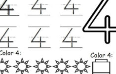 Number 4 Worksheet For Kids | Worksheets For Kids, Preschool