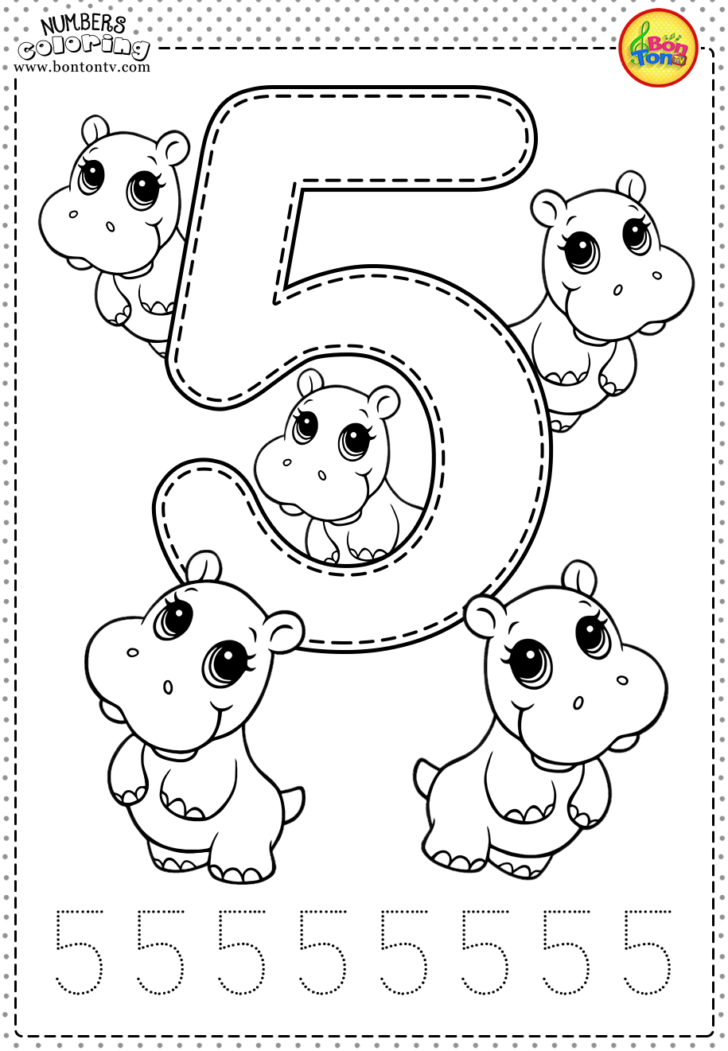 Number 5 - Preschool Printables - Free Worksheets And Co | Preschool