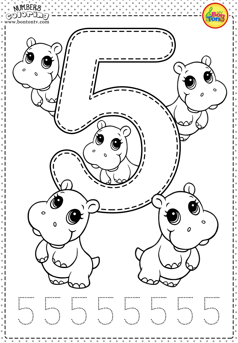 Number 5 - Preschool Printables - Free Worksheets And Co