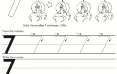 Number 7 Worksheets For Preschools | Number Worksheets